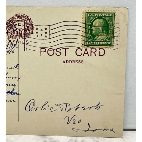 Oskaloosa IA Iowa Yearly Meeting House c1909 Large Crowd Town People - Picture 6 of 6